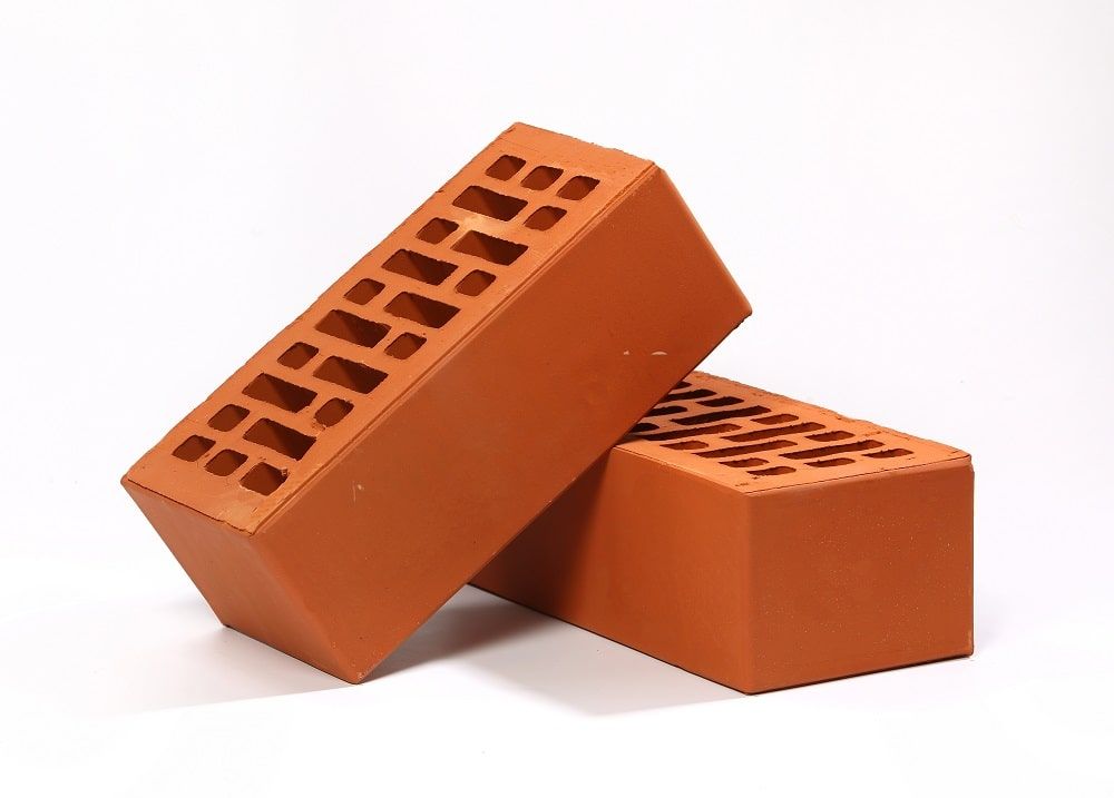 Кирпич облицовочный пустотелый красный гладкий 250*120*88мм стенка утолщенная 20мм М150 Воротынск