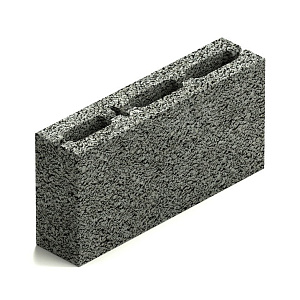 Блок керамзитобетонный перегородочный Д 1700 2-х пустотные СКЦ-3Р 390x188x120