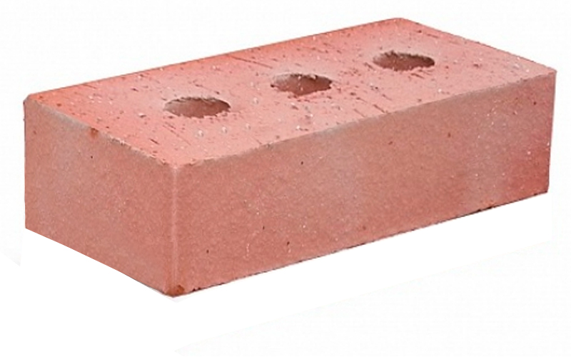 Кирпич строительный полнотелый с тех.пустотами М-200 гладкий Тула №1
