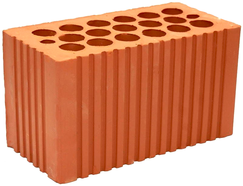 Кирпич строительный щелевой двойной М-200 рифленый Каширский кирпич