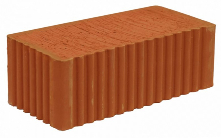 Кирпич строительный полнотелый полуторный М-200 рифленый Каширский кирпич