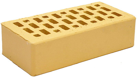 Кирпич облицовочный слоновая кость гладкий одинарный Терекс