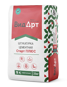 Штукатурка цементная Старт Плюс «ВидАрт» 25 кг