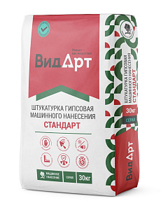 Штукатурка гипсовая машинного нанесения белая Стандарт «ВидАрт» 30кг