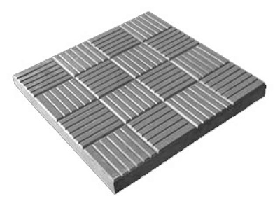 Тротуарная плитка паркет 300х300х30 серый