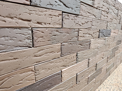 Кирпич облицовочный Графит Флэш одинарный Старый Дуб М-200 ВКЗ