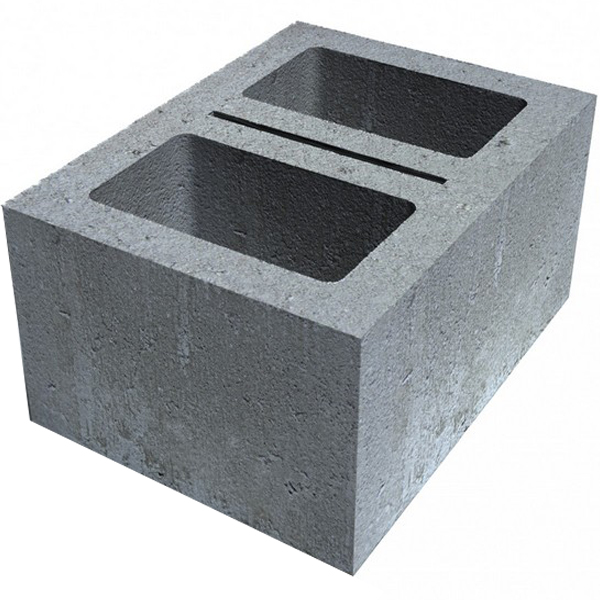 Блок керамзитобетонный стеновой Д 900 2-х пустотный 390х188х290 Автострой